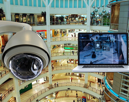 WINSAFE-Überwachungskamera im Einkaufszentrum