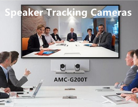 AMC-G200TH PTZ-Kameraanwendung mit Lautsprecherverfolgung im mittleren Videokonferenzraum